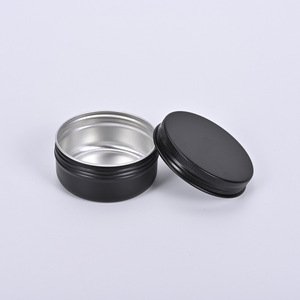 Contenitori in Alluminio Opaco Argento e Nero da 5ml-100ml, 200ml, 250ml, 300ml, Barattoli Vuoti per Creme Cosmetiche - Product Image 1