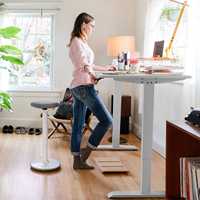 Bureau ergonomique à hauteur réglable à 2 pieds, design convertible moderne, fabriqué en Chine