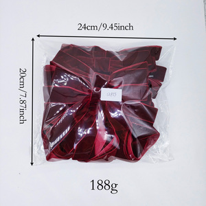 Tùy Chỉnh Đám Cưới & Giáng Sinh Thân Thiện Với Môi Nylon Dài Đuôi Bao Bì <span class=keywords><strong>Bow</strong></span> Với Twist Tie Vòng Hoa Cây Trang Trí Hàng Đầu Nhung Ribbon - Product Image 3