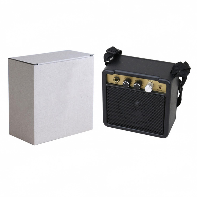 5W Mini Guitar Amplifier Portable Battery-Powered Compact Amp for Electric/Acoustic Guitar Ideal for Practice Performance