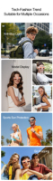 Nouvelles Tendances 2026 : Lunettes de Soleil Intelligentes de Designer avec Caméra IA 500W pour Photos et Vidéos, Audio HIFI, Lunettes de Sport Intelligentes