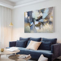Peinture à l'huile sur toile texturée colorée de luxe, faite à la main, de grande taille, personnalisable, JZ Arts, paysage original pour la maison