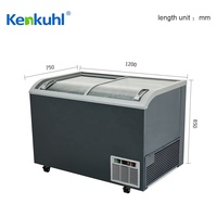 Congélateur d'îlot de présentation Kenkuhl, Congélateur commercial de type buffet, Congélateur d'îlot AHT
