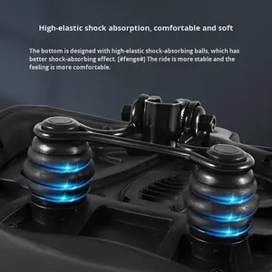 Sillín de <span class=keywords><strong>Bicicleta</strong></span> Extra Grande de Cuero PU para <span class=keywords><strong>Hombre</strong></span>, Amplio, con Espuma Viscoelástica, Absorbente de Impactos, Engrosado, para Ciclismo de Montaña, Ventilación Simple - Product Image 3