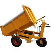 Camion à benne basculante mobile électrique avec le chariot à trois roues pour le béton, la brique et le sable