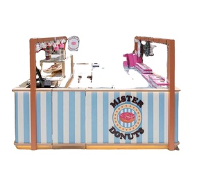 Fábrica Brutalist, quiosco de comida, venta al por mayor, escaparate de donas de madera, pequeño centro comercial, diseño de quiosco de comida a la venta - Product Image 5