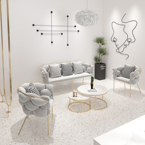 Zone <span class=keywords><strong>de</strong></span> repos pour café nordique, espace <span class=keywords><strong>de</strong></span> négociation, combinaison canapé, réception d'hôtel, canapé en fer forgé - Product Image 2