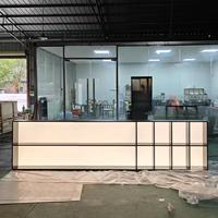 Paravent en métal de style nordique avec éclairage LED, armoire à vin personnalisée, séparateur de pièce, panneaux en verre trempé pour salon