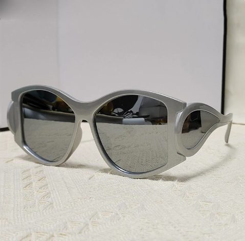 High Quality Personalised Fashion Sunglasses for Men Round Sunglasses Men Steampunk Side Shield Wrap Around Y2k Sunglasses