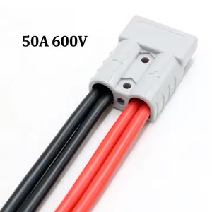 50A 8AWG汽车电池线束 | 带PE绝缘的1对2电源连接器 | 用于EV/卡车的定制OEM工业插头电缆 - Product Image 2