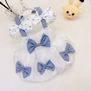 Vêtements pour animaux de compagnie en tissu polyester transparent avec bordure en dentelle, respirant, imprimé princesse, été, multi-tailles, faciles à porter pour chiens et chats - Product Image 3
