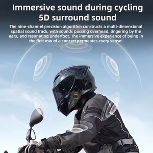 K19-2X Motorradhelm-<span class=keywords><strong>Headset</strong></span> mit 2K-Kamera-Videorekorder, Mesh-Intercom-Helm-Audio-Kit zum Fahren - Product Image 4