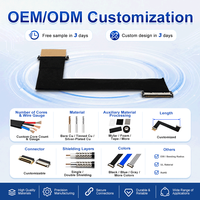 Câble électrique plat en PVC personnalisé à 30 broches pour connecteur d'écran d'ordinateur portable, faisceau de câblage pour écran tactile industriel tout-en-un