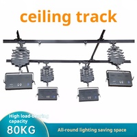 Rail de suspension coulissant en alliage d'aluminium pour équipement de studio, longueur 3m/4m, capacité de charge ponctuelle 40kg
