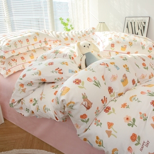 Biancheria da <span class=keywords><strong>letto</strong></span> in cotone 100 stampata a fiori di alta qualità, lenzuolo da <span class=keywords><strong>letto</strong></span> - Product Image 1