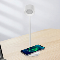 Lámpara de Escritorio LED de Lectura con Carga Inalámbrica Recargable, Lámpara de Mesa de Estudio y Oficina, Lámpara de Escritorio Moderna Inalámbrica de 5V con Luz Nocturna Atardecer