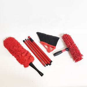 Jeu d'outils de nettoyage télescopiques Duster, balai, brosse et raclette Outil de nettoyage extensible pour plafond, fenêtres, sols - Product Image 2