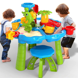 Ngoài trời cát và nước chơi bảng trẻ em bên ngoài sân sau cát nước hoạt động bảng bãi biển sandbox đồ chơi với cát công cụ khuôn mẫu - Product Image 2