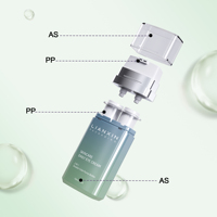 Flacon pompe airless double compartiment 2-en-1, 8ml*2, 10ml*2, 15ml*2, écologique, recyclable, couleur personnalisée, pour lotion, fond de teint, BB - Vente en gros