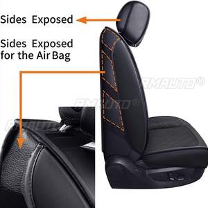 Housses de siège de voiture complètes 5 places, housses de siège automobiles en cuir PU imperméables pour Ford F150 Crew Cab 2009 - 2021 - Product Image 2