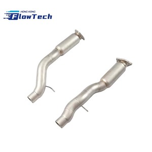 Downpipe haute performance pour Porsche Cayenne 958.1 958.2 4.8T V8 Twin Turbo en acier inoxydable 304 à fixation directe - Product Image 2