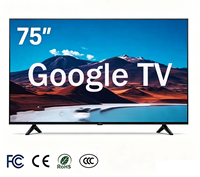 Terima Pesanan OEM ODM TV LED 4K Tanpa Bingkai Android Smart Television 50 55 65 75 85 98 Inch Super Slim Smart TV