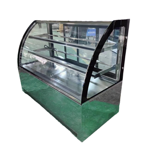 Escaparate de <span class=keywords><strong>pasteles</strong></span> de acero inoxidable a buen <span class=keywords><strong>precio</strong></span> Congelador de exhibición de <span class=keywords><strong>pasteles</strong></span> de Vidrio Curvo - Product Image 5