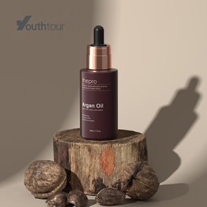 Serie <span class=keywords><strong>YA</strong></span> Vacío 1/2 oz Botella de aceite para el cuidado de la piel negra personalizada 20ml 30ml 50ml 60ml Cilindro Suero cosmético para el cabello Petg Botella cuentagotas - Product Image 1