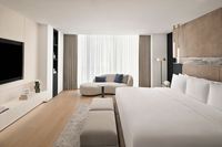 Meubles modernes de chambre d’hôtel de cinq étoiles usine supérieure en bois massif extra grand lit pour la chambre d’hôtel