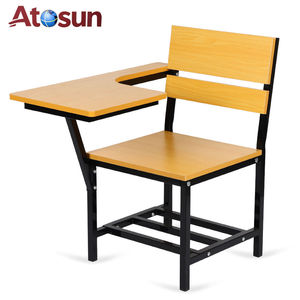 เก้าอี้นักเรียนไม้สำหรับฝึกหัดในห้องเรียน พร้อมโต๊ะเขียนหนังสือ - Product Image 1