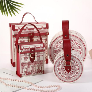 Personalize Custom Round Display Christmas Candy Chocolate <strong>Cardboard</strong> Paper <strong>Suitcase</strong> Magnetic Packaging Gift Paper Boxes Bag - Product Image 1