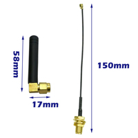 Antenne WiFi double bande 2,4 GHz/5,8 GHz 3 dBi avec connecteur RP-SMA, antenne en caoutchouc pour carte Mini PCI, caméra, adaptateur USB, routeur réseau