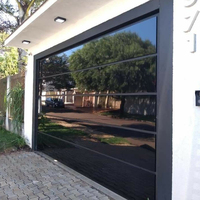 Juego de Puertas de Garaje Dobles OUNA con Diseño Consistente para Garaje de Dos Autos, Puertas Seccionales Automáticas, Ancho Personalizado Disponible