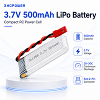 701855 3.7V 500mAh 1.85wh صغيرة الحجم بطارية ليثيوم بوليمر قابلة للشحن