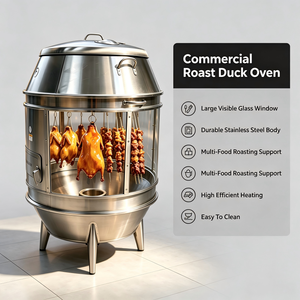 Forno Verticale per Anatre Arrosto in Acciaio Inox da Pavimento con Finestra di Visualizzazione per Ristoranti - Product Image 3