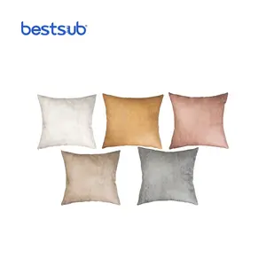 BestSub, venta al por mayor, sublimación, funda de cojín de cuero, funda de almohada personalizada, funda de almohada de Navidad