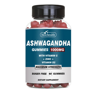 Biochealth GMP Ashwagandha Gummies <span class=keywords><strong>Natural</strong></span> Calm Suplemento para mujeres y hombres Sleep Stress Support Vitamins - Product Image 1