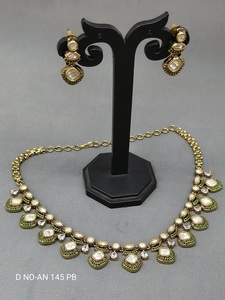 Ethnic Mehandi CZ Moissanite Kundan Necklace for Women Wedding Bridal Reception Party Wear High Quality Fashion Jewelry - Product Image 2