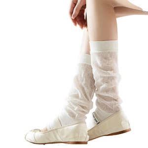 Chaussettes sans <span class=keywords><strong>pied</strong></span> pour <span class=keywords><strong>femme</strong></span>, style japonais, en coton respirant, Y2K, couleur unie, printemps-été, absorbant la transpiration - Product Image 6