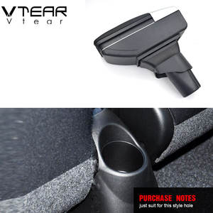 Accoudoir en cuir Vtear pour <span class=keywords><strong>Nissan</strong></span> <span class=keywords><strong>Micra</strong></span>/March, boîte de rangement centrale, fil rouge, accessoires de style automobile, accoudoir intérieur en ABS - Product Image 2