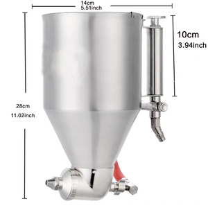 <span class=keywords><strong>Pistolet</strong></span> à <span class=keywords><strong>mortier</strong></span> à alimentation par gravité à large orifice de 3,5 L, 9511A, en alliage d'aluminium, haute performance, usage industriel, pour murs - Product Image 2