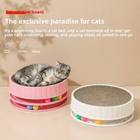 Grand lit-griffoir rond pour chat, robuste et anti-usure, pour le repos et le jeu des chatons, fournitures pour animaux de compagnie