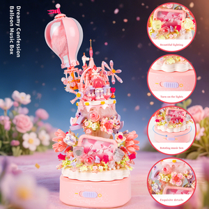 Principessa sognante carillon rotante Puzzle creativo strumento musicale blocchi di costruzione set di mattoncini giocattolo per la ragazza regalo di natale - Product Image 4