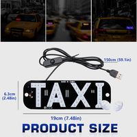 Taxi Led Voiture Pare-Brise Cabine Voyant 5V Signal Ampoule Pare-Brise Taxi Guidage Lumière Panneau Avec Interrupteur Marche/Arrêt Voiture LED Lumière