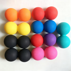 Großhandel Neuheit Individuelles Logo Umweltfreundlicher Silikon-Massageball - Yoga & Erdnuss-Stil Doppelroller 12,5cm*6,3cm Unisex - Product Image 1