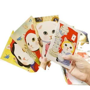 可爱的卡通猫明信片圣诞贺卡礼品纸制