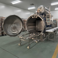 Machine de stérilisation à vapeur horizontale automatique à haute efficacité pour l'industrie alimentaire avec une productivité élevée