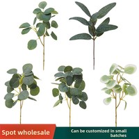 Handgemaakte kunstzijde eucalyptus geldblad fruit enkelvoudige kleine steel Scandinavische stijl Instagram-geïnspireerde groene planten decoratie