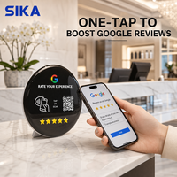 Étiquette NFC personnalisable SIKA Mini NTAG213 en PVC époxy étanche avec code QR pour avis Google, TikTok, Yelp, menus, tables, hôtels, RFID