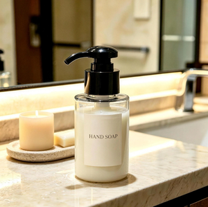 Pompe à lotion en plastique PP 28/410 2cc personnalisée pour flacon de shampoing, savon pour les mains ou cosmétiques, avec système de verrouillage par torsion. - Product Image 1